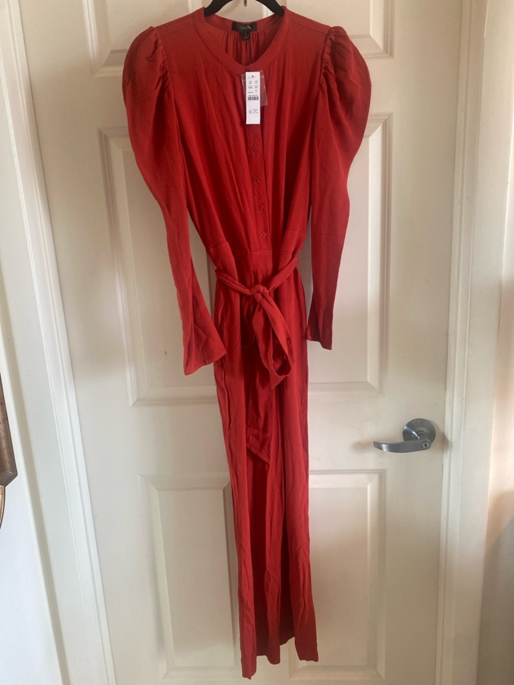 J. Crew Bright Red Button-Front jumpsuit New